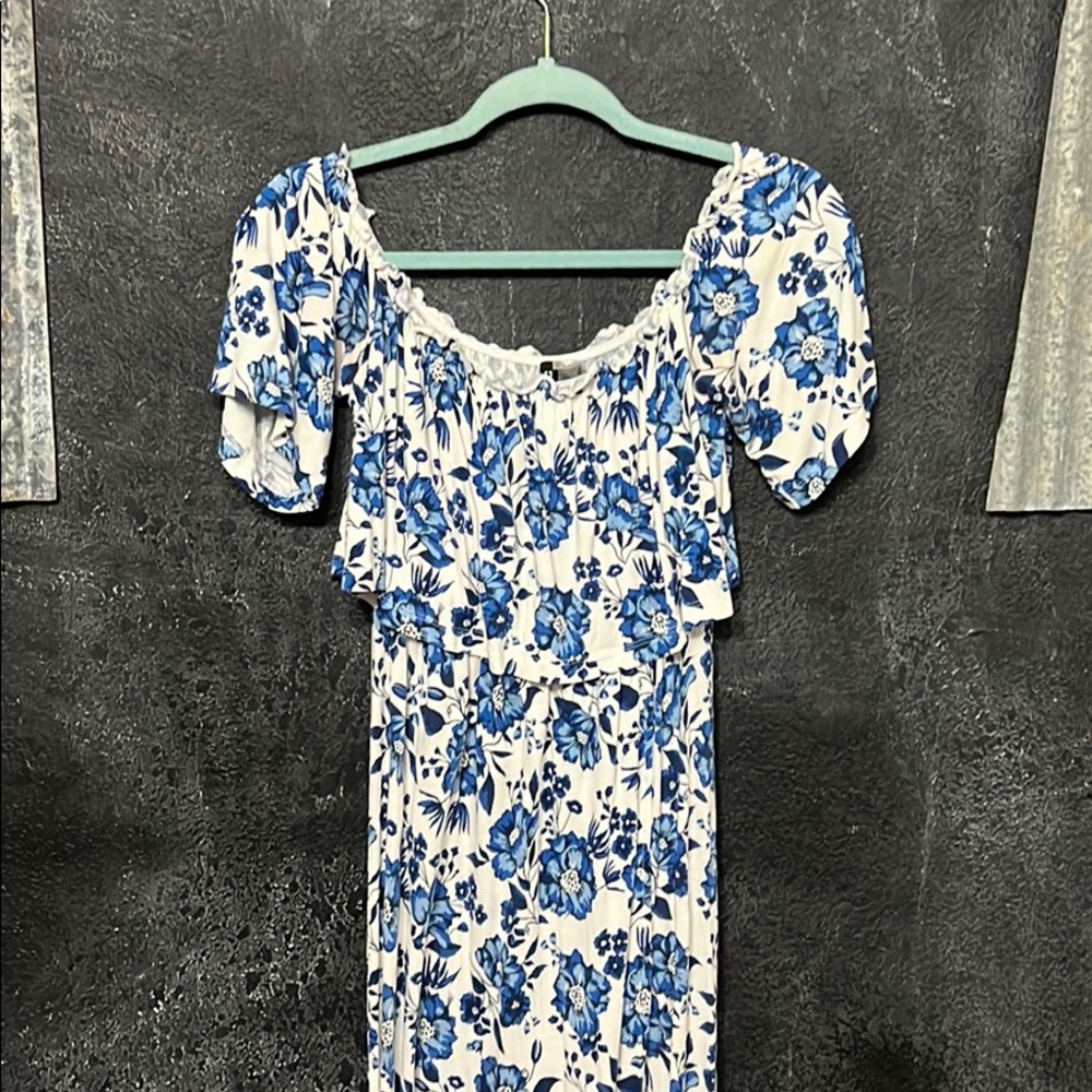 Off Shoulder Slit Dress